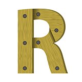 wood letter R