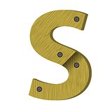 wood letter S
