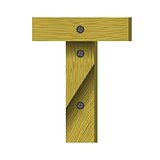 wood letter T