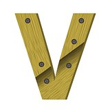 wood letter V