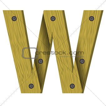 wood letter W