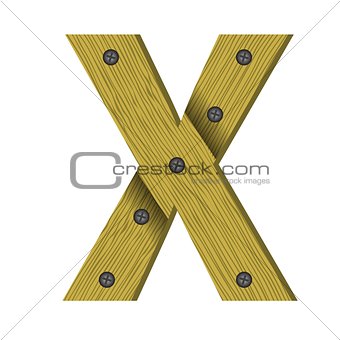 wood letter X