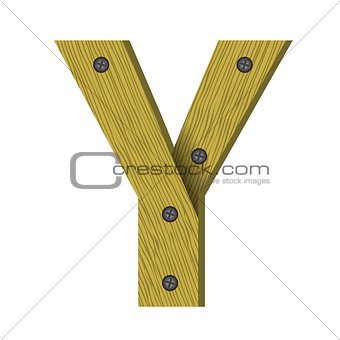 wood letter Y