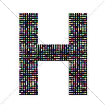 multicolor letter H