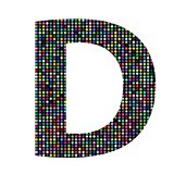 multicolor letter D