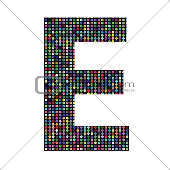 multicolor letter E