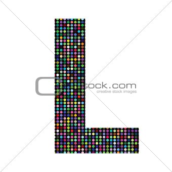 multicolor letter L