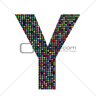 multicolor letter Y