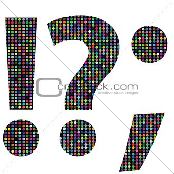multicolor question mark