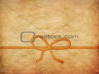 Rope bow on paper
