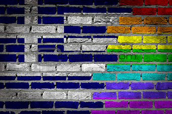 Dark brick wall - LGBT rights - Greece