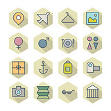 Thin Line Icons For Travel and Resort