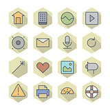 Thin Line Icons For Interface