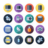 Flat Design Icons For Technology and Devices