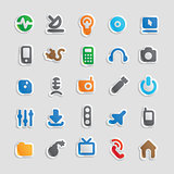 Sticker icons for technology