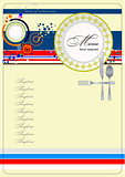 French restaurant (cafe) menu. Vector illustration