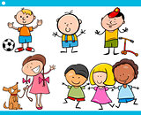cute little children cartoon set