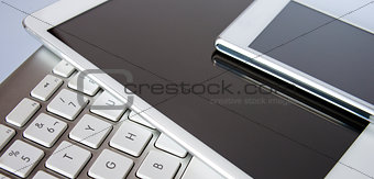 Keyboard, phone and tablet