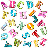 textured alphabet