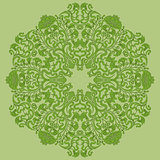 ornamental round lace pattern, circle background