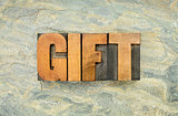 gifr word in wood type