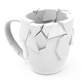 the broken cup