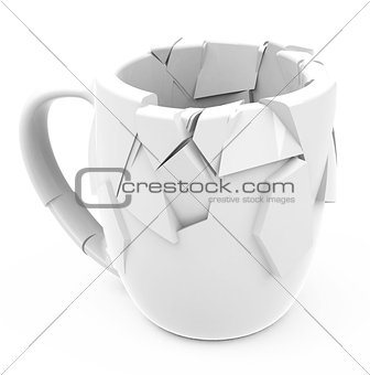the broken cup
