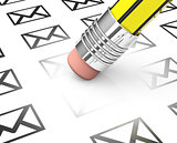 erasing spam mails