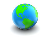 Earth globe 3d
