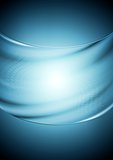 Abstract tech wavy blue background