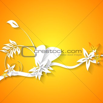 Abstract flowers bright background