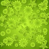 Abstract green floral pattern