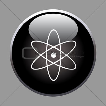 Molecule icon on black button