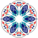 Ottoman motifs design series ninety one colored