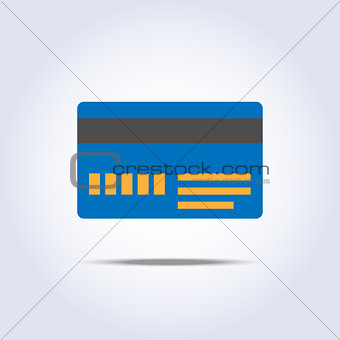 Blue color credit card icon