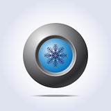 Blue button with snowflake icon