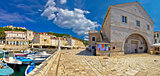 Island of Hvar old waterfront view