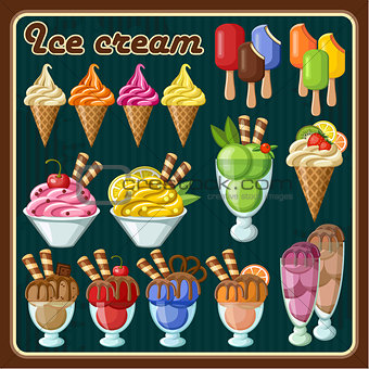 Image of different kinds of ice cream