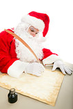 Santa Writing List on Parchment