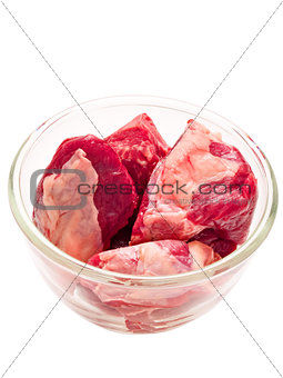 raw beef cube