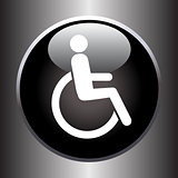 Disabled icon on black button