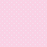Tile vector pattern with white polka dots on pink pastel background
