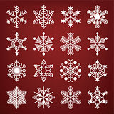 Vector snowflake collection