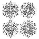 Vector snowflake collection