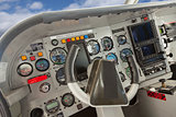 Cockpit of a Cessna Airplane.