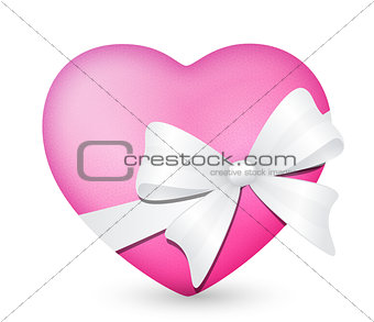 heart with white bow 2