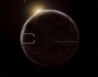 3D space eclipse background