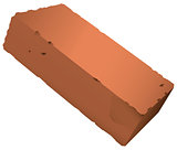 Brick from red clay