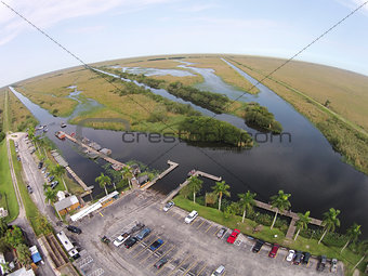 Flroida Everglades park aerial view