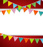 Bunting party color flags
